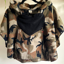 Load image into Gallery viewer, Upcycled from a salvaged tie-dyed cotton t-shirt and scrap fleece. Elastic waistband, two pockets, and cotton tee for cuffs. Ready to rock the playground! 
Handcrafted with love and intention.
One-of-a-kind
Size 4-5T
Handmade in Santa Cruz, CA