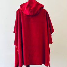Load image into Gallery viewer, Upcycled from  french terry remnant, and salvaged graphic from a cotton jersey top. Lightweight, super flowy, with oversized front pockets and hoodie. A perfect layer of cozy.
Handcrafted with love and intention.
Upcycled poncho
Western vibes
One-of-a-kind
Cold wash
Handmade in Santa Cruz, CA