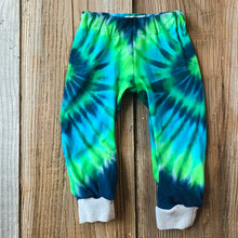 Load image into Gallery viewer, &lt;p&gt;Upcycled from a tie dyed cotton tee and hoodie! Cuffed bottoms, super cool vibes. Ready to FLOW!&nbsp;&lt;/p&gt; &lt;p&gt;Handcrafted with love and intention.&lt;/p&gt;

